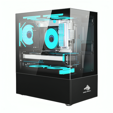 CASE RGB EAGLE WARRIOR CG01Q8RA003C VENTILADORES ARGB 3 DE 120MM VIDRIO TEMPLADO - High Tech CR